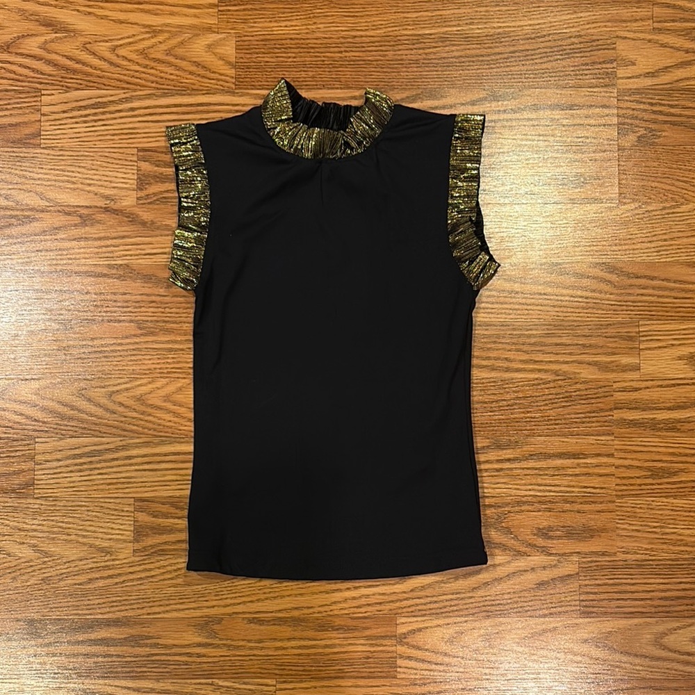 Elegant Black and Gold Women's Top